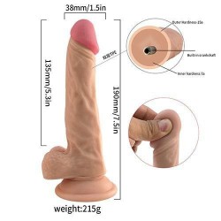 Dildo ultra realista con hueso 7.5"